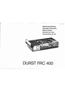 Durst FRC 400 manual. Camera Instructions.